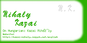 mihaly kazai business card